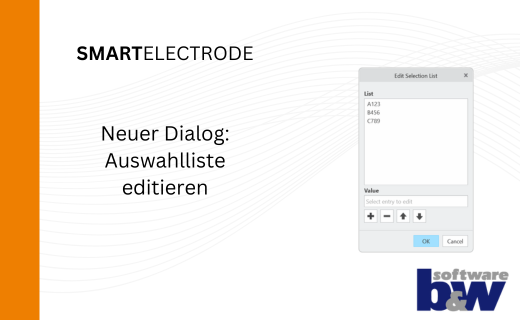 Neuer Dialog zum Editieren von Auswahllisten